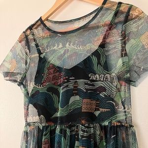 Ponyo Studio Ghibli Mesh Dress Small New